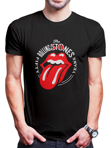 Polo Varon Rolling Stones 50 (d1646 Boleto.store)