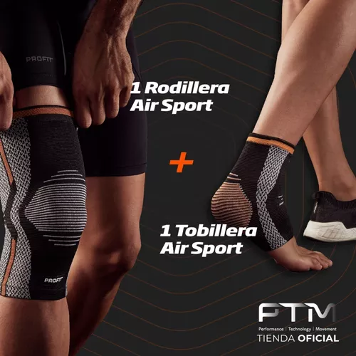 Combo Rodillera Deportiva Air Sport Elástica Profit X2 Ptm