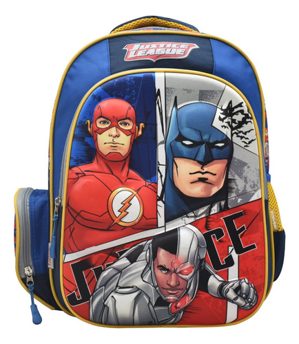 Mochila Justice League Flash Batman Cyborg 3d Primaria Urbania