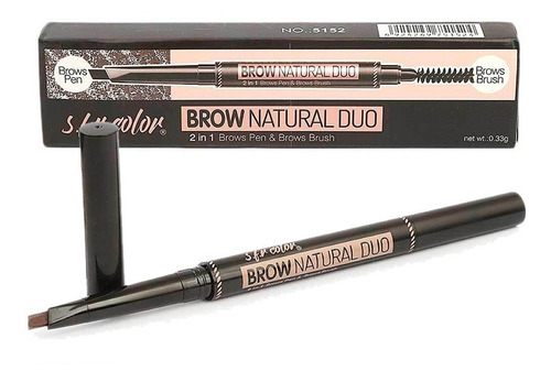 Lápiz Con Cepillo Para Cejas Brow Natural Duo 2 En 1