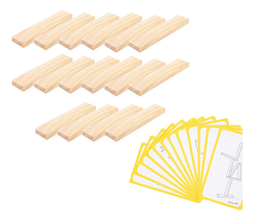 16x Montessori Diy Bloques De Construcción De Madera