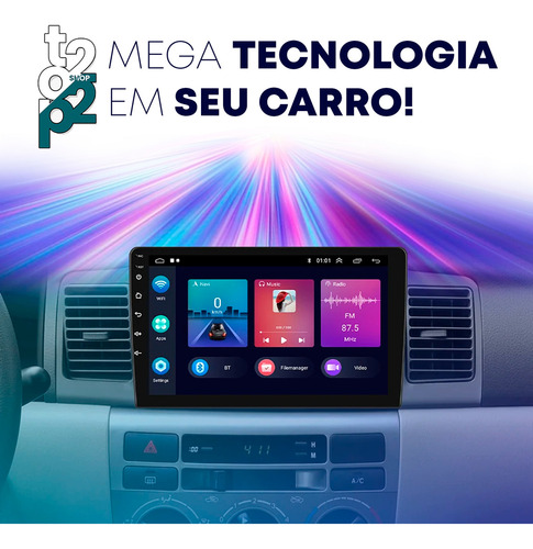Central Multimídia Carplay E Android Auto 10p Com Gps Wifi