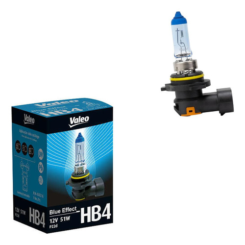 Par Lâmpada Hb4 Blue Effect 12v 51w Halógenas Valeo