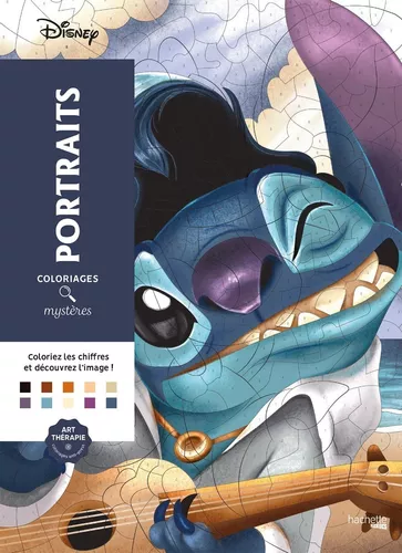 Libro Colorea Y Descubre Quien Soy Retratos Disney Stitch