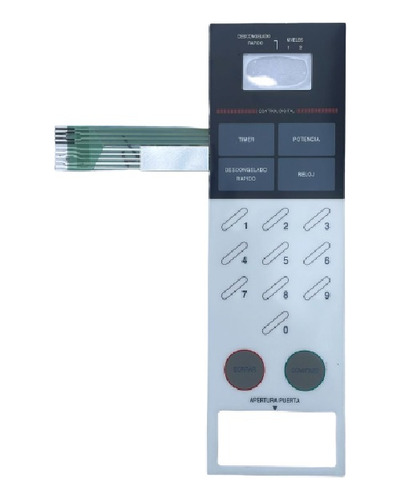 Frente Membrana Panel Microondas Tm04