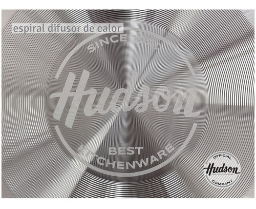 Cacerola Hudson De Aluminio C/antiadherente Granito 24 Cm Color Gris