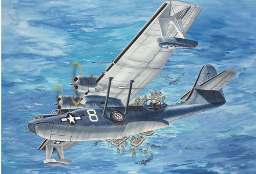 Pby-5a Catalina Marinha Dos Eua 1/104 Kit Atlantis 5301