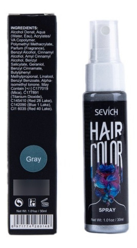 Sevich® Spray Fantasía Tinte Temporal De Cabello (gris) 