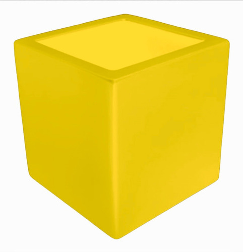 Maceta Minimalista Modelo Cubo De Fibra De Vidrio De 15x15