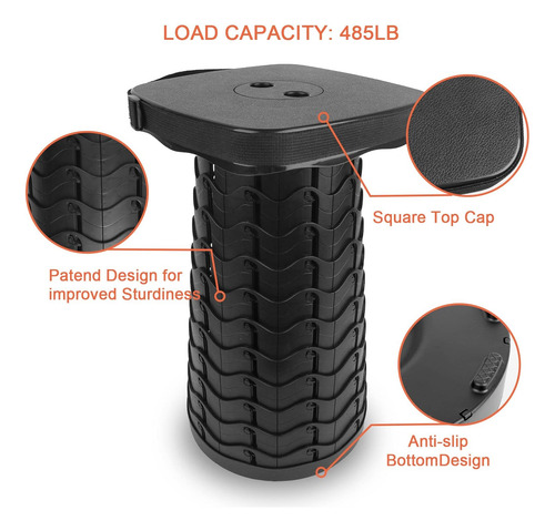 Boreeman Taburete Plegable De Forma Cuadrada Taburete Plegab