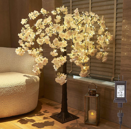 Litbloom Árbol Iluminado Con Flor De Cerezo 180 Luces De Had