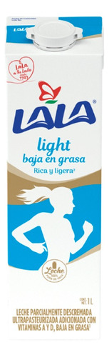 Leche Lala Light Baja En Grasa Uht 1l - 12 Pzas