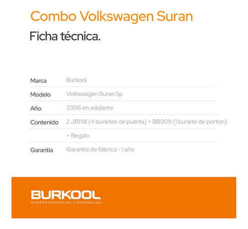 Imagen 3 de 8 de Combo Burletes De Puertas Y Baul Para Volkswagen Suran