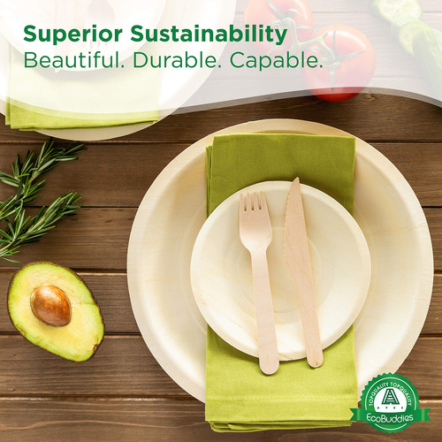 Horquillas Desechables De Madera Biocompostables De 15 Cm