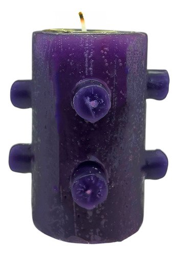 Velón 7 Mechas Morado - Arrasa Brujería