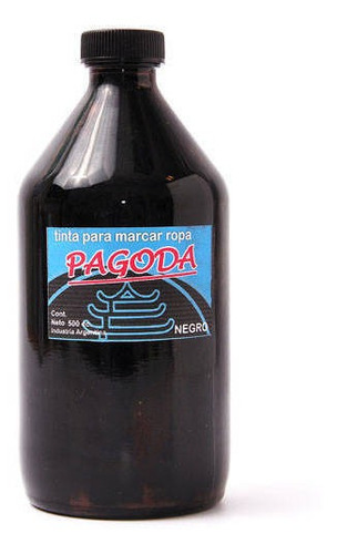 Tinta Para Marcar Tela Pagoda 500 Cc. Negro.