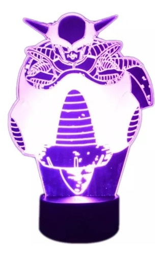 Lámpara 3d Freezer Dragon Ball Z Base Negra + Pilas