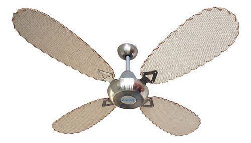 Ventilador De Techo Palas Tipo Aceituna De Rattan Atenas Cantidad de aspas 4 Estructura Platil Aspas Blanco Diámetro 120 cm Frecuencia 50Hz/60Hz