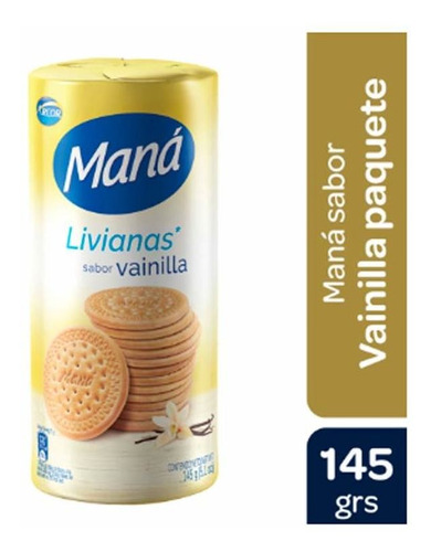 Pack X 24 Unid. Galletitas  Vainilla Livian 145 Gr Mana Gal