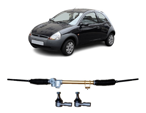 Caixa Setor Direção Mecânica + Terminais Ford Ka 05 06 07