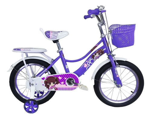 Bicicleta Aro 16 Niña Lila Cfbike