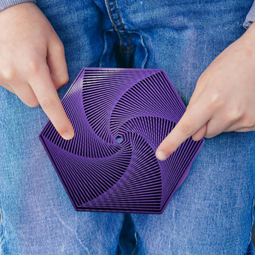 Juguete Sensorial Antiestrés Hexagonal Impreso En 3d-2024