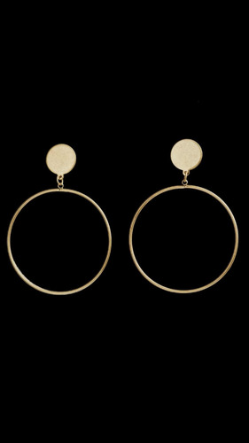 Aretes Largos Estilo Arracada Ligeros Metálico Mate Rústico