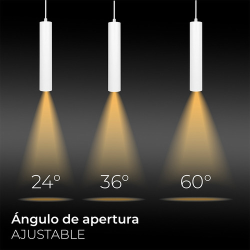 Lámpara De Techo Led Angulo Ajustable Illux Chime Dh-5101 Blanco