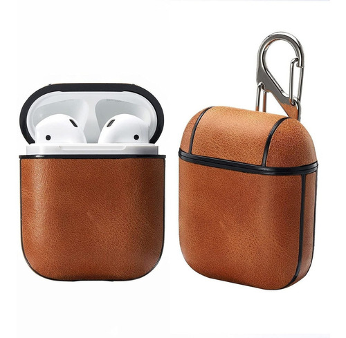 Funda De Piel Para AirPods Con Llavero Para Apple Airpod 2