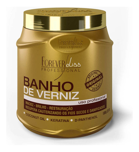 Forever Liss Banho De Verniz Brilho Máscara Hidratante 1kg