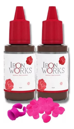 Kit 2 Pigmentos Iron Works 15ml 50 Batoque 1 Anel Cores Nf-e Cor Informar A Cor Que Deseja