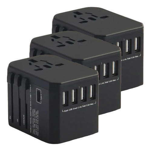 Cargador Adaptador De Viaje, Mxtve-003, 3pzas, 100-240v, 50