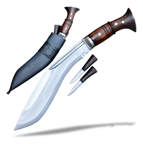 Auténtico Cuchillo Kukri-khukuri De Granjero Hoja De Acero