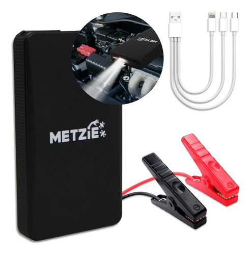 Cargador Arrancador Batería Auto Celular Usb Led Portátil