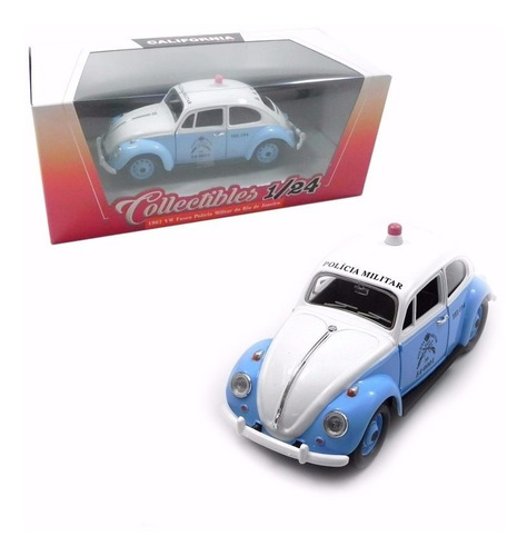 Fusca Policia Militar Rio De Janeiro 1:24 1967 Miniatura