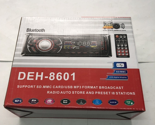 Autoestereo Deh-8601 Usb Bluetooth Sd Mp3