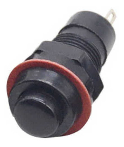 Chave Push Button Ds-213 Sem Trava Preta