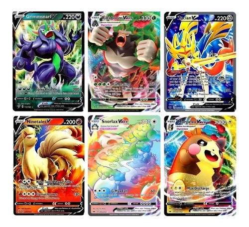 Kit 10 Cartas Pokemon Vmax E V Brilhantes Raras Sem Repetir