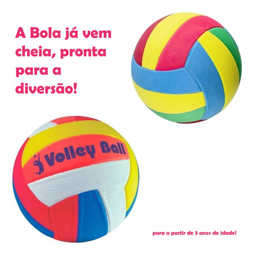 Bola De Eva Vôlei Piscina Praia Colorida Infantil Campo