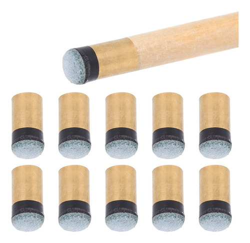 10pcs Billar Billar Snooker Pool Taco Punta De Repuesto Piez