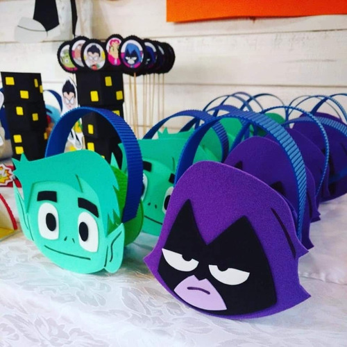 Cotillón Completo Para 15 Niños Jovenes Titanes