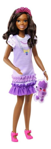 Boneca Minha Primeira Barbie Negra Com Pet - Mattel Hll18