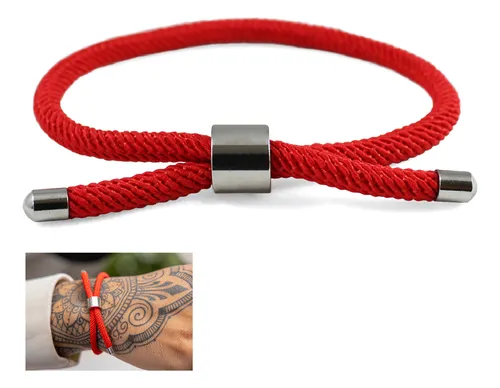 comprar Pulsera De Cordón Rojo Con Acero Ajustable, Buenas Energías