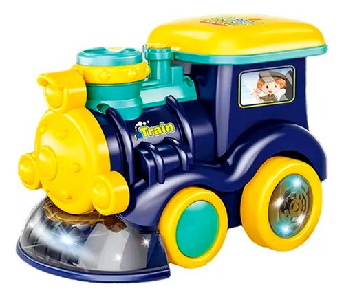 Tren Burbujero Burbujas Juguete Niño Luces Sonidos Didactico Color Azul