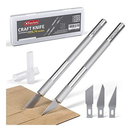 Xfasten Exacto Knife Set De 2 Cuchillos Exacto Para Manualid
