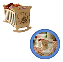 Comprar Cunas Centro De Mesa Baby Shower 10 Piezas  Mdf 3 Mm