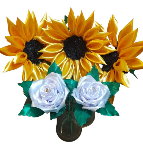 Flores Artificiales Girasol Rikuras Rosita 33cm