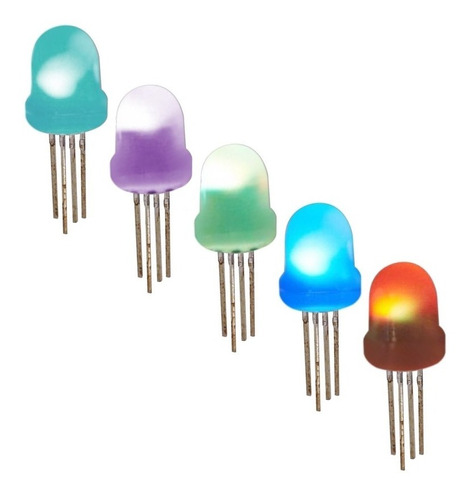 5 Chips Led Arduino 8mm 5vcc Neopixel Color Apa106-f8 Ws2812