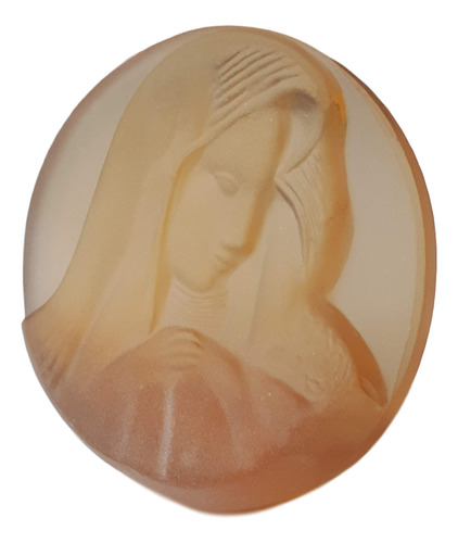 Topas Medallón De Cristal  Estatua De La Virgen María .