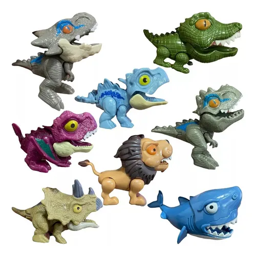 comprar 8 Pzas Dinosaurios Mordelones Jurassic Juguete Niño Animales